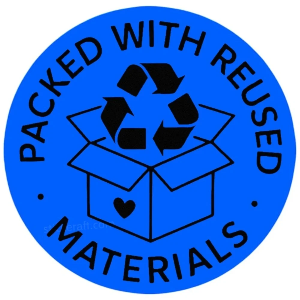 Packed With Reused Materials Stickers – 2